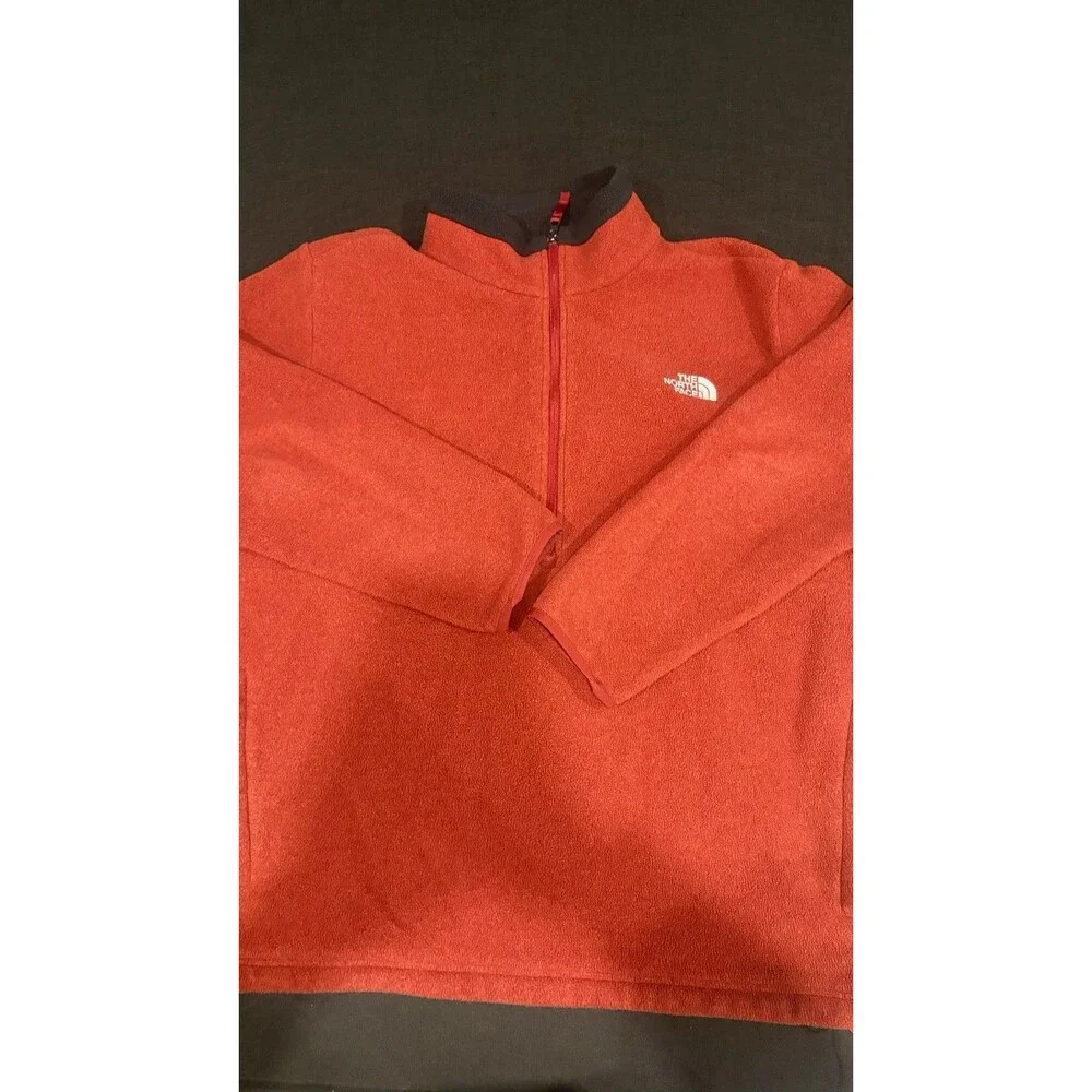 The North Face Glacier Fleece 1/2 Zip Pullover Sz XL Mens Red Brick snow golf